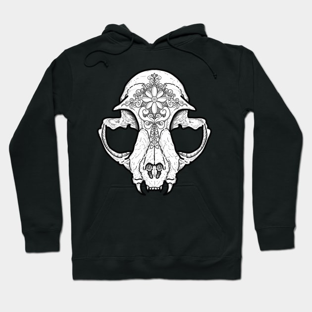 Cat skull design Hoodie by SaintQuinn